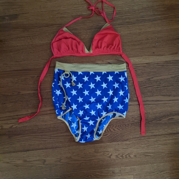 licorice dreams Accessories - Licorice Dreams Wonder Woman Themed High Rise Bikini Set Size L